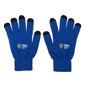CU636-C-TOUCH SCREEN GLOVES-Royal Blue with Black Tips (Clearance Minimum 60 Units)
